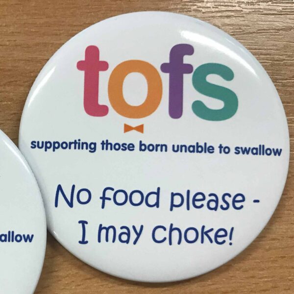 OA TOF badge - no food please I may choke
