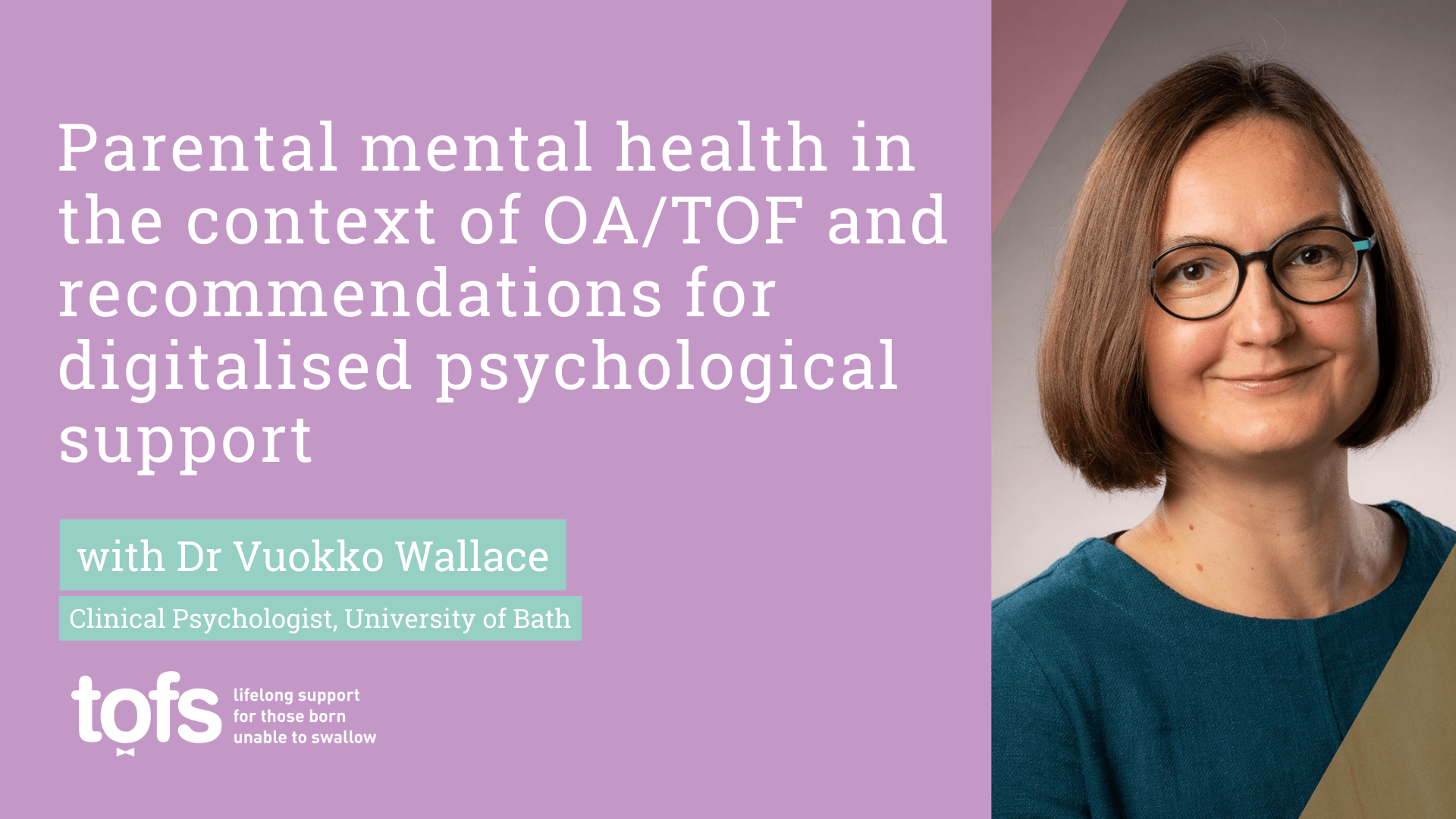 Parental mental health in the context of OA/TOF and recommendations for digitalised psychological support