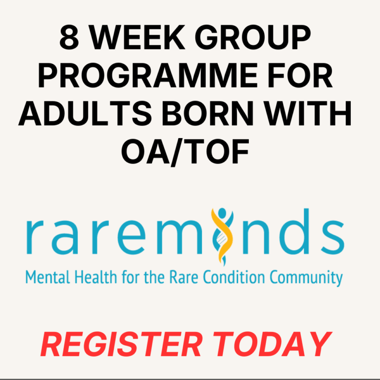 8 week group programme for adults born with OA/TOF