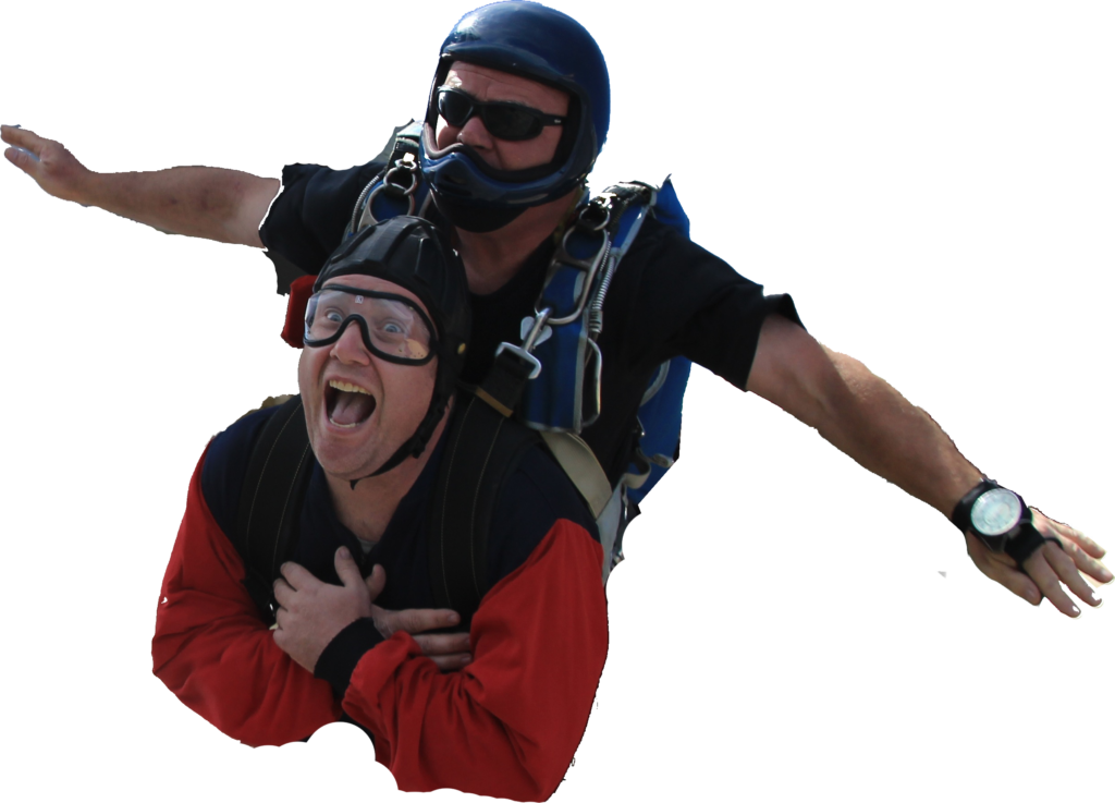 Tandem parachute jump for TOFS charity