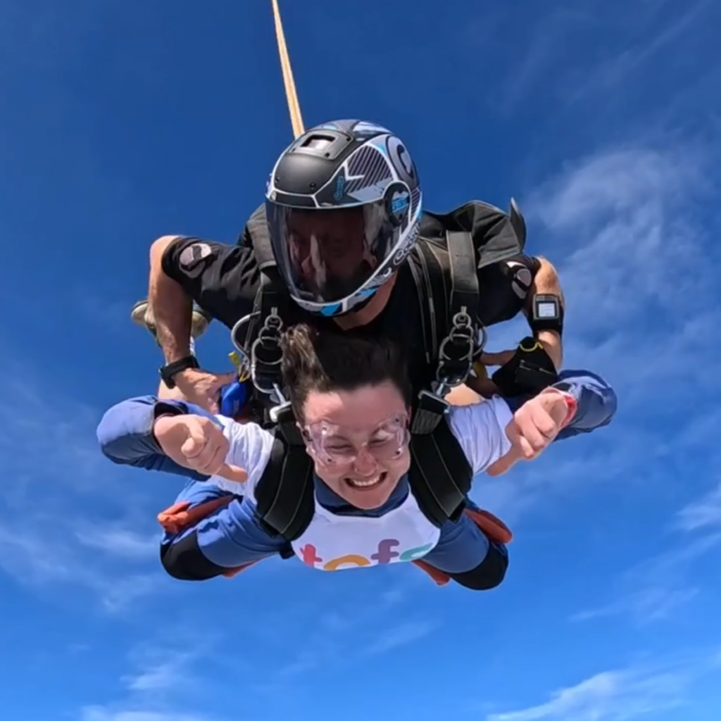 Charley's skydive for TOFS